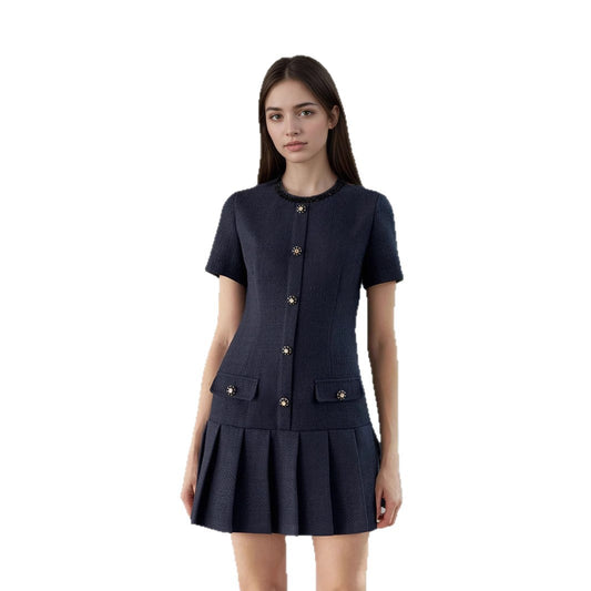 Short Sleeved Pleated Jumpsuit | Tajstylo