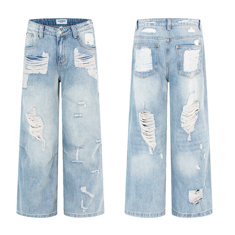 Vintage Distressed Wide Leg Jeans | Tajstylo