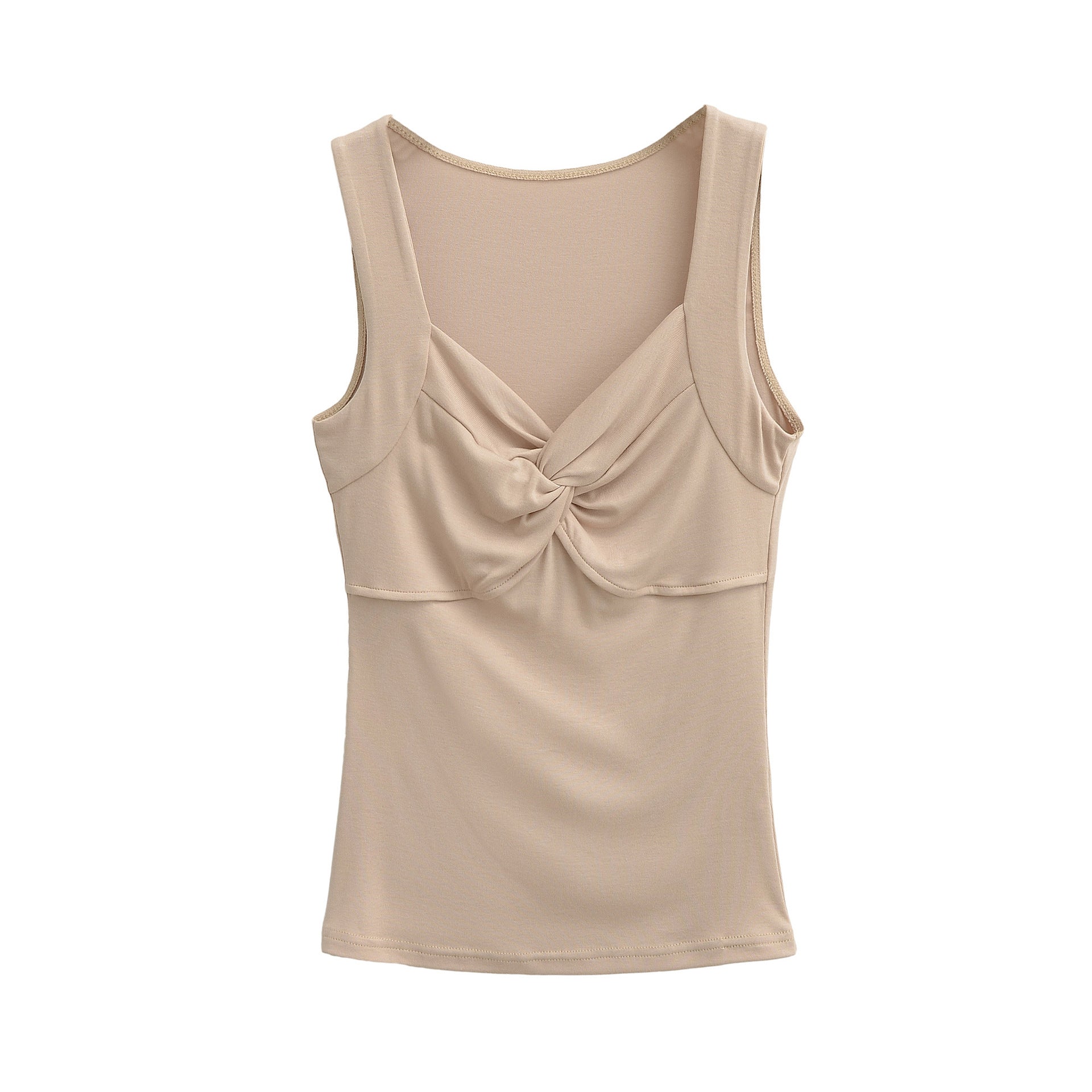 Woman wearing Knot Camisole Vest in a sunny outdoor setting