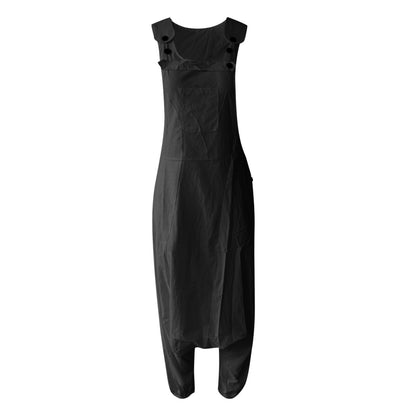 Wide Leg Harem Jumpsuit with Pockets | Tajstylo