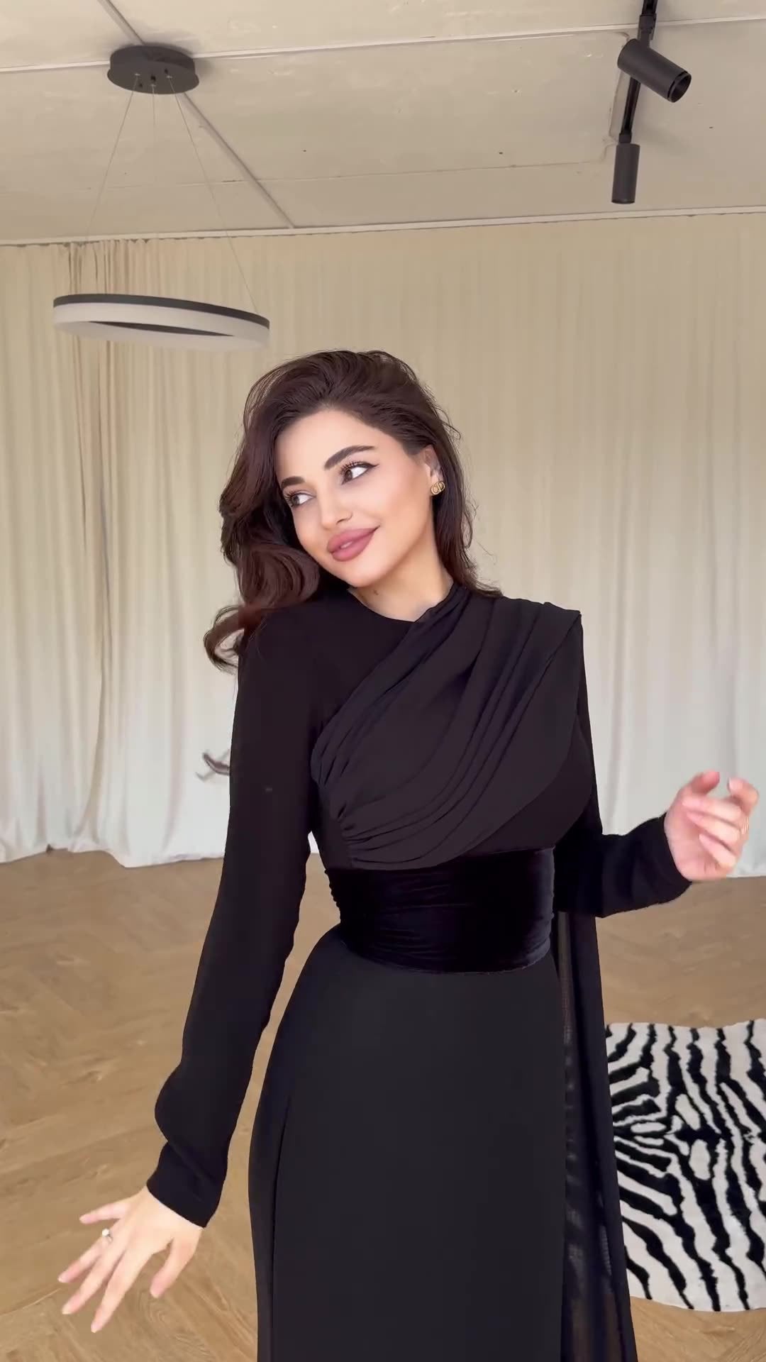Velvet Cape Long Sleeve Dress | Tajstylo