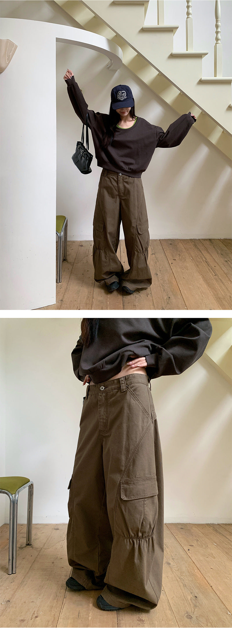 Casual Pleated Cargo Jeans | Tajstylo