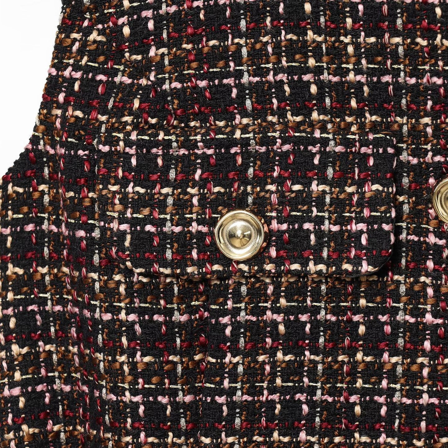 Plaid Belted Textured Vest | Tajstylo