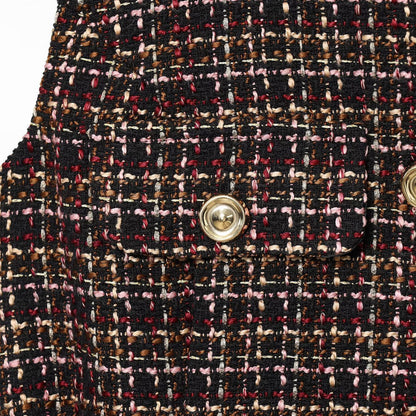 Plaid Belted Textured Vest | Tajstylo