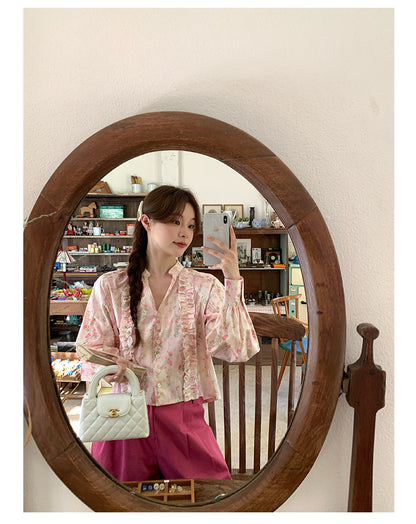 Floral Long Sleeve Shirt | Tajstylo