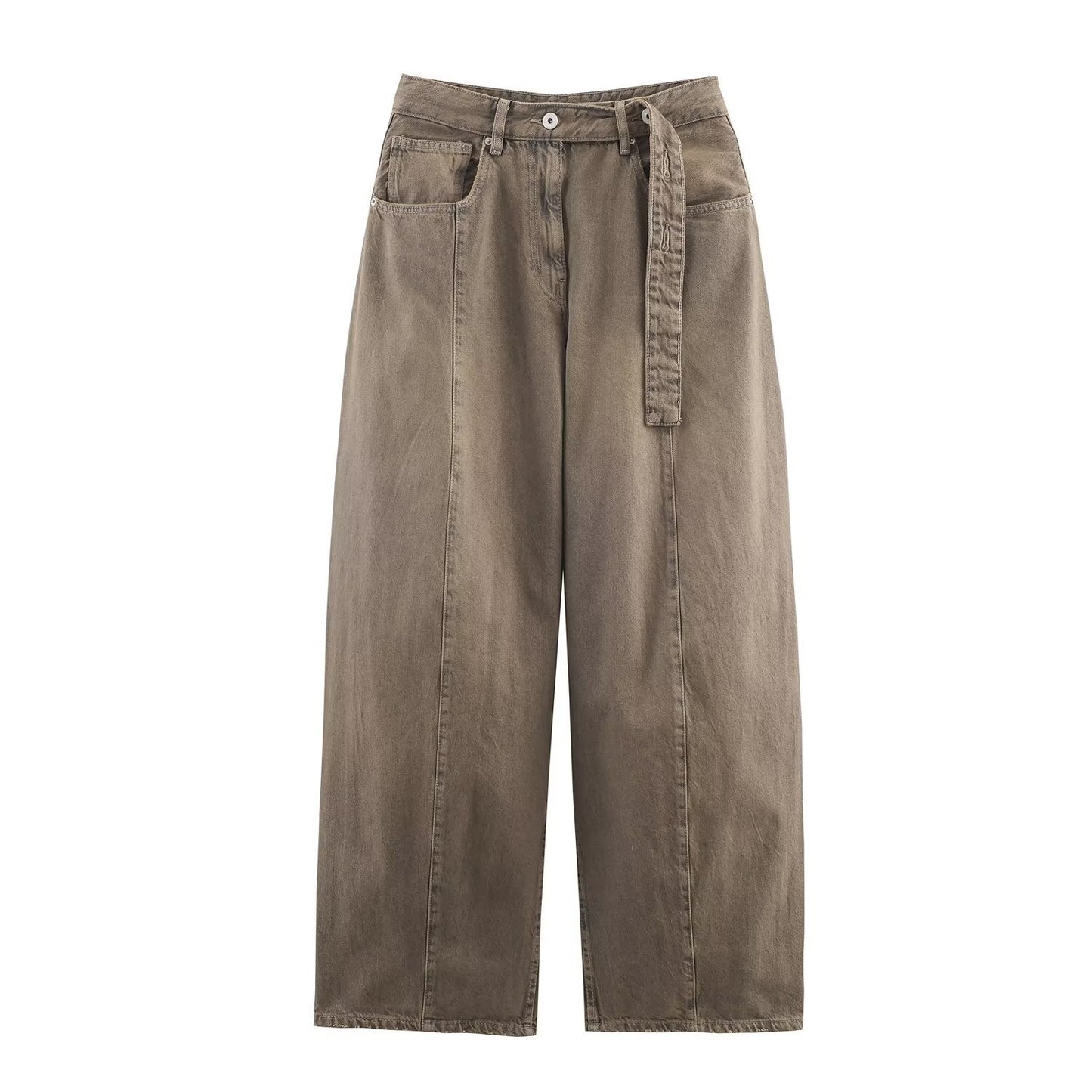 High Waist Baggy Bucket Jeans | Tajstylo