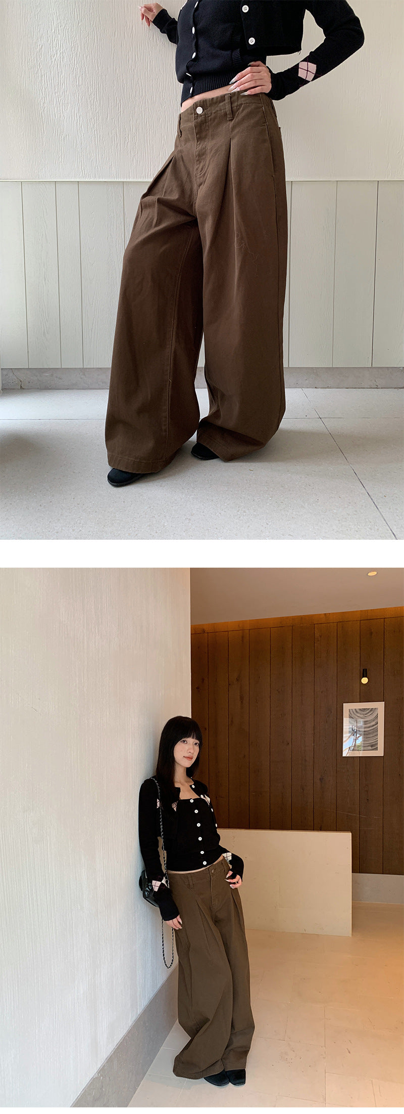 Pleated Wide Leg Jeans | Tajstylo