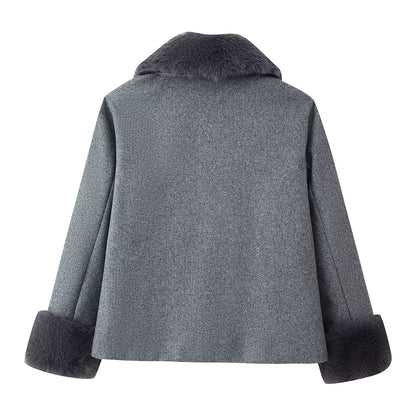 Casual Wool Blend Coat | Tajstylo