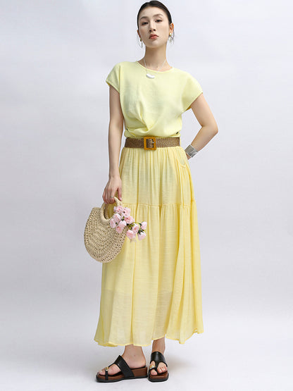 Belt Double Pocket Skirt | Tajstylo