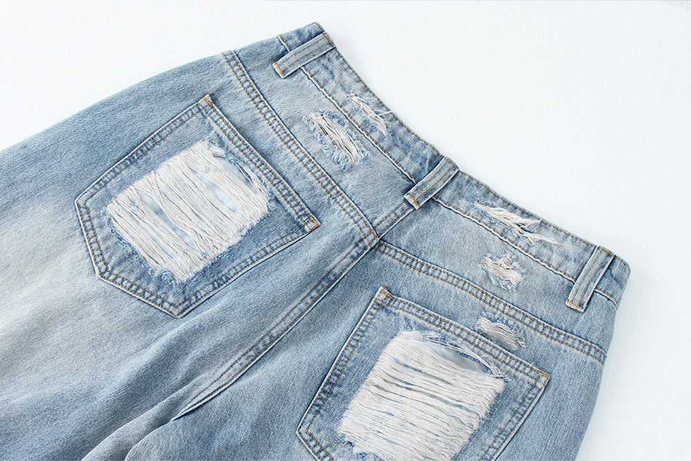 Vintage Distressed Wide Leg Jeans | Tajstylo