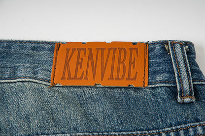 Edgy Square Stud Denim Pants | Tajstylo