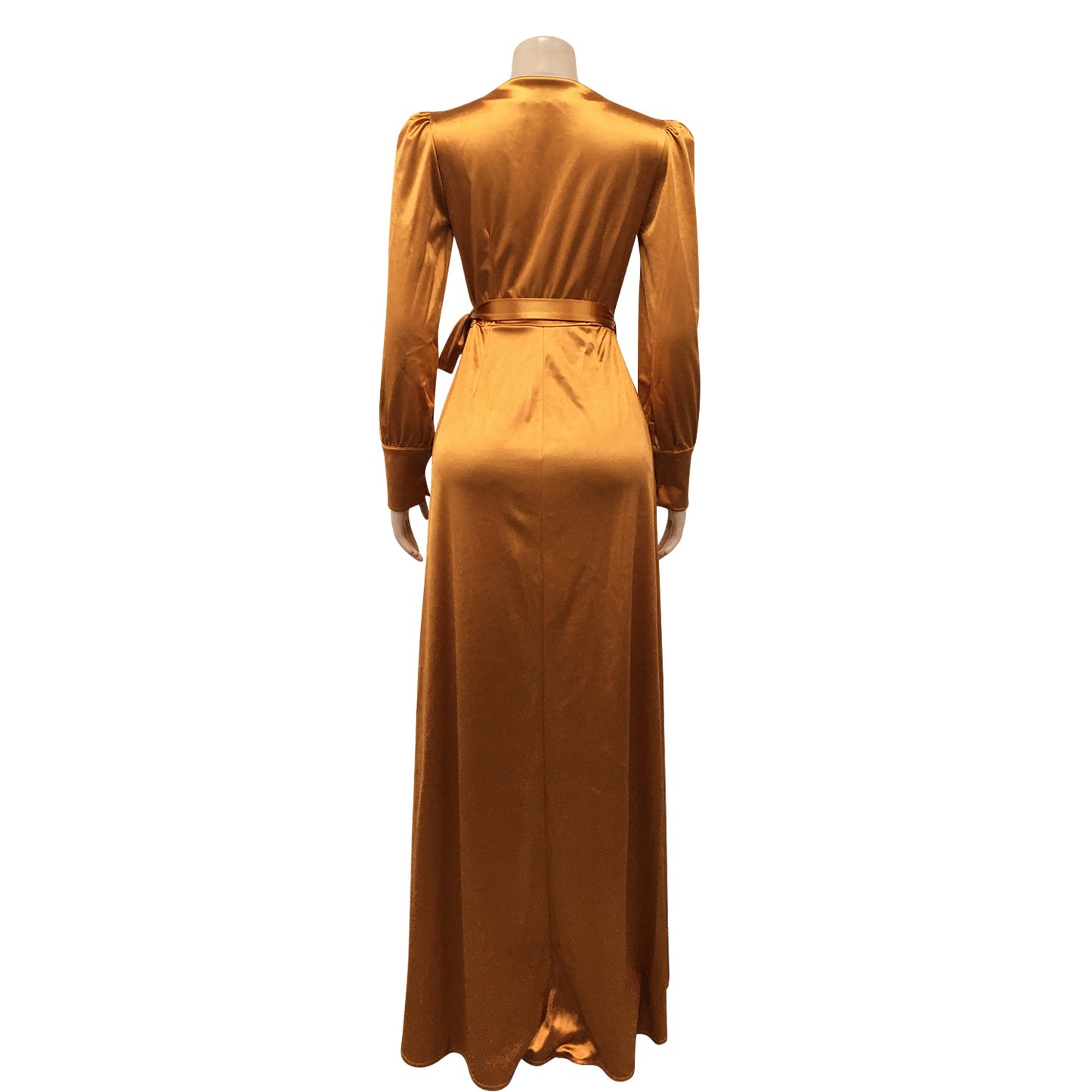 Deep V Neck Bandage Maxi Dress | Tajstylo