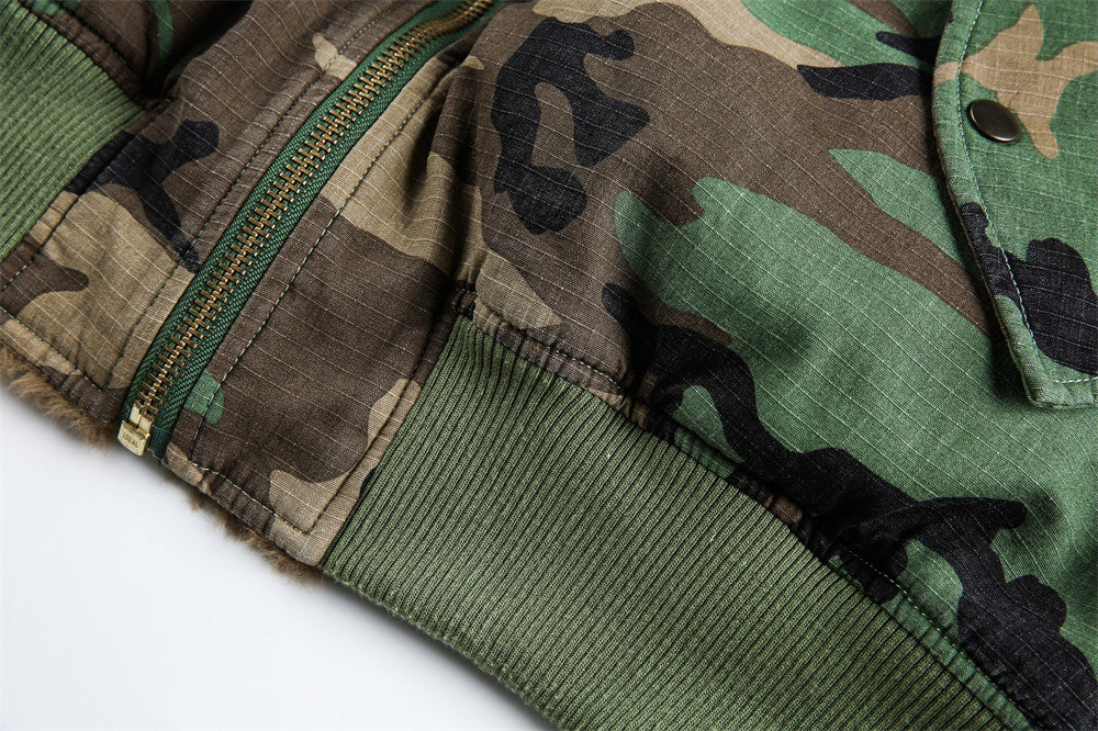Camouflage Hooded Cotton Jacket | Tajstylo
