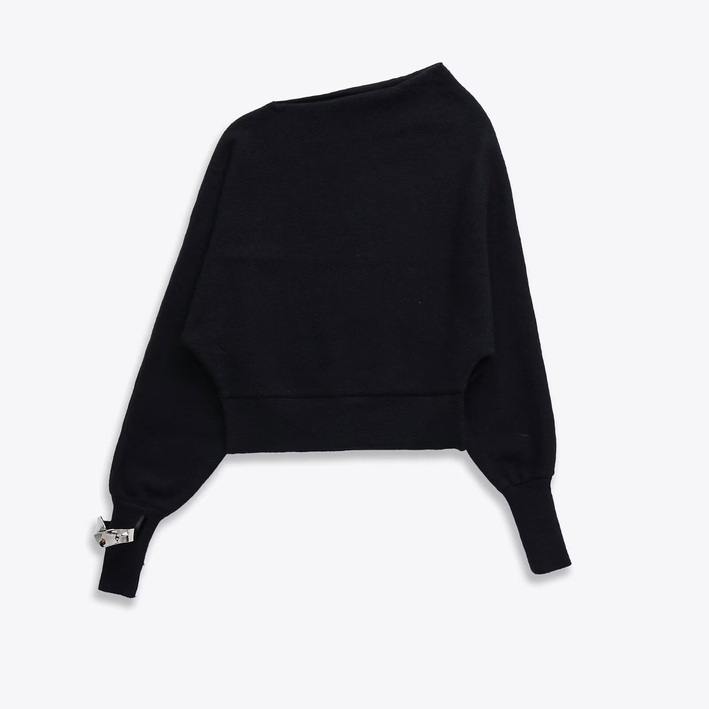 Asymmetric Bracelet Knit Sweater | Tajstylo