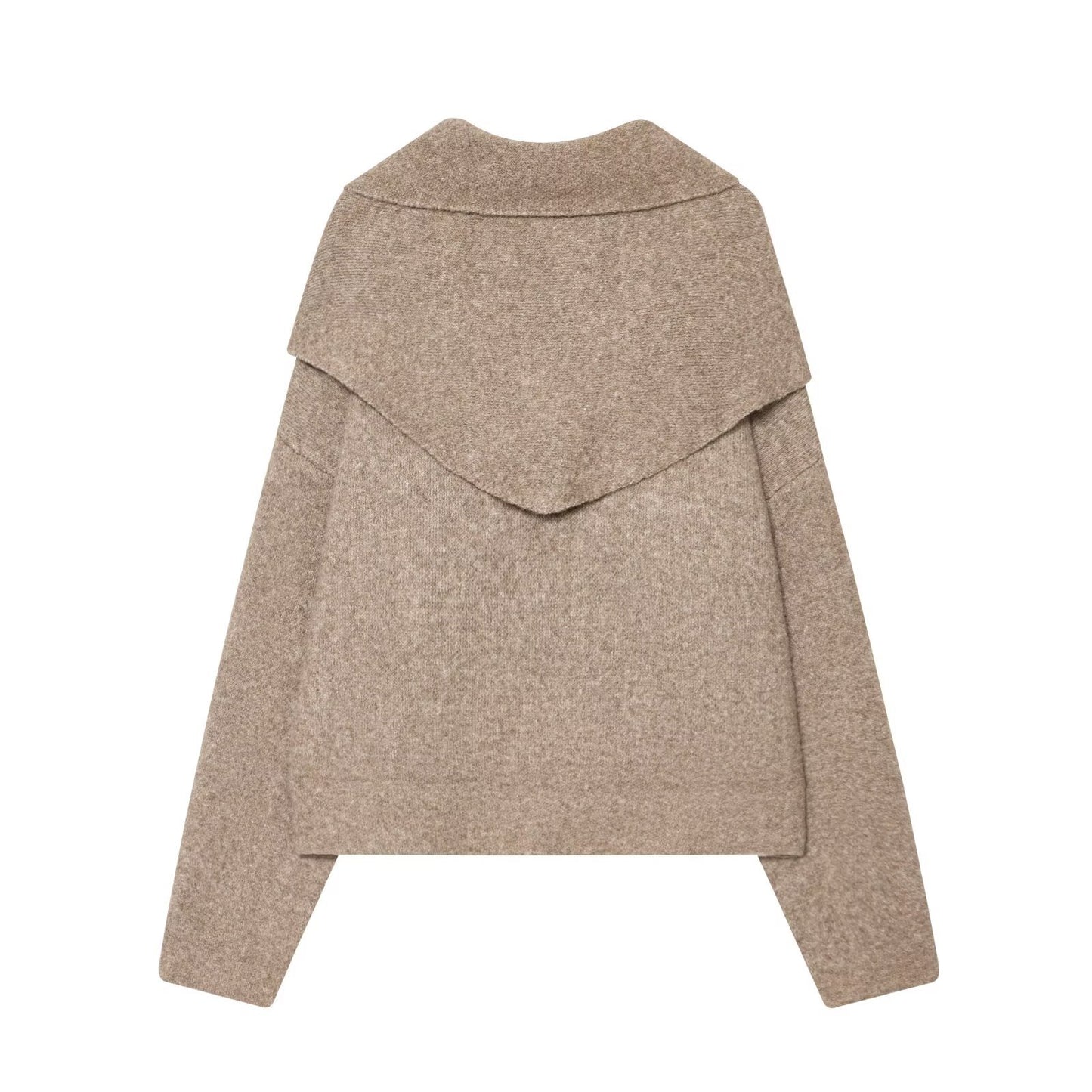 Loose Scarf Knitted Sweater | Tajstylo