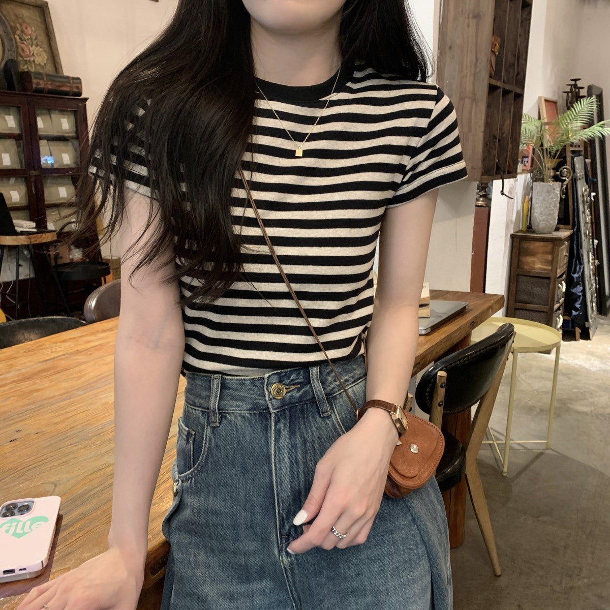 Striped Slim Fit T-Shirt | Tajstylo