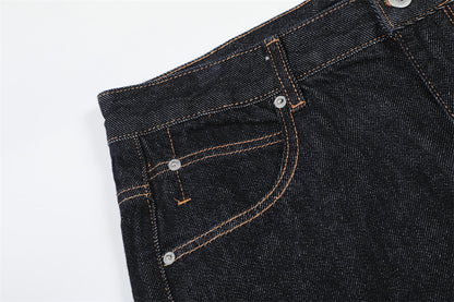 Original Blue Denim Straight Leg Pants | Tajstylo