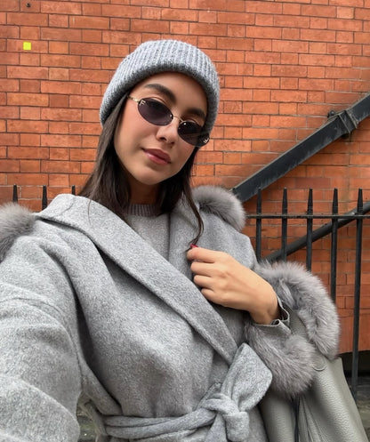 Casual Wool Blend Coat | Tajstylo