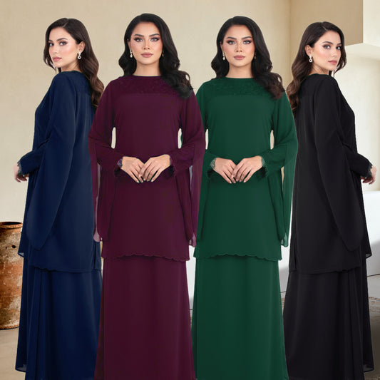 Lace Chiffon Two-Piece Set | Tajstylo