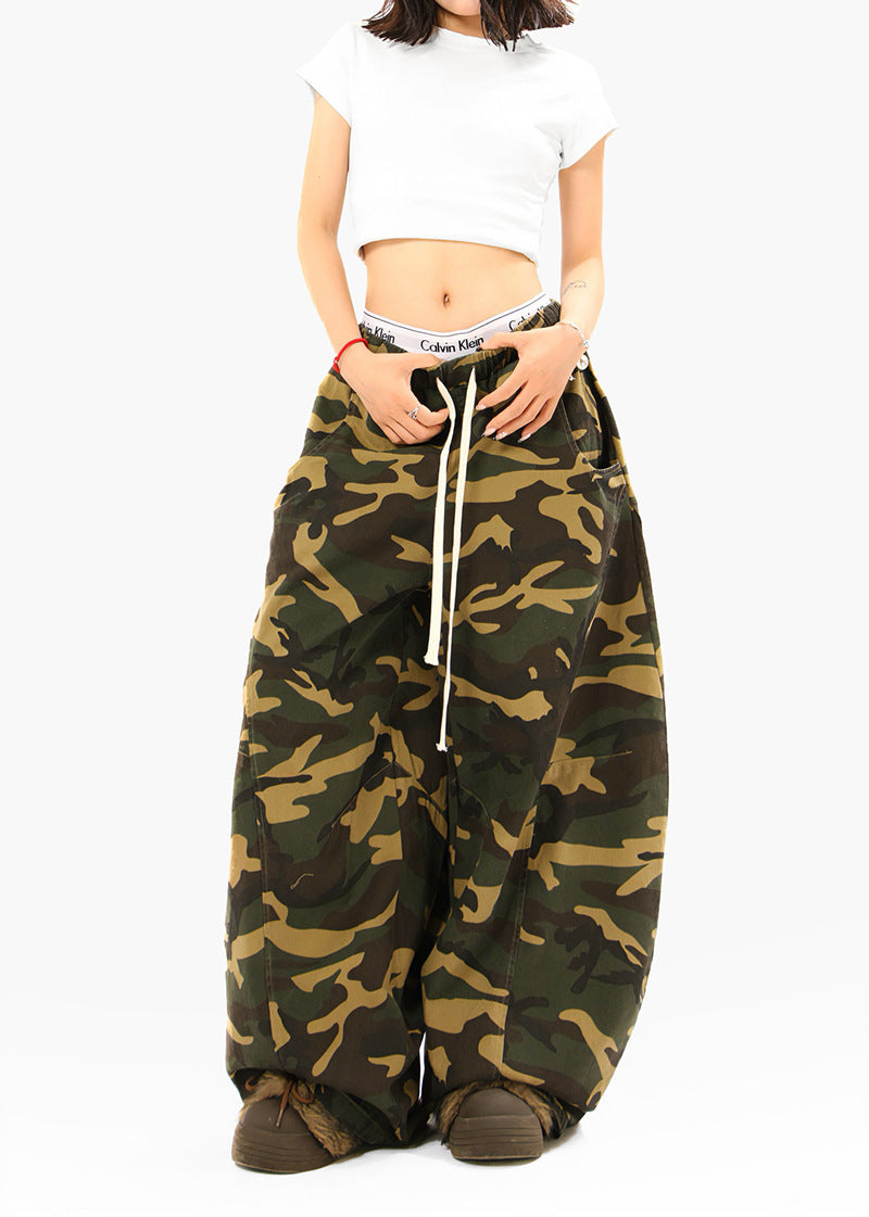 Camouflage Straight Leg Casual Pants | Tajstylo