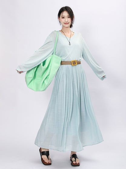 Solid Color A-Line Skirt | Tajstylo