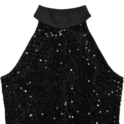 Fitted Sequin Velvet Split Dress | Tajstylo