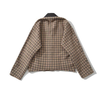 Plaid Casual Loose Jacket Set | Tajstylo
