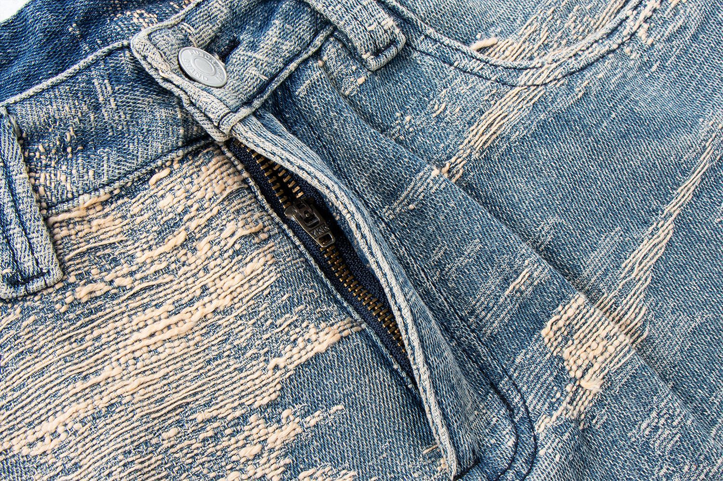 Street Style Washed Distressed Straight Leg Jeans | Tajstylo