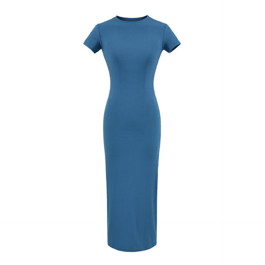 Black Gray Short Sleeve Bodycon Dress | Tajstylo