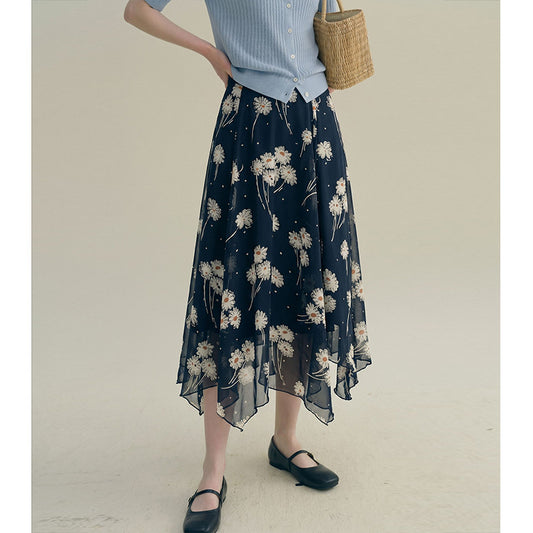 Romantic Floral Midi Skirt | Tajstylo