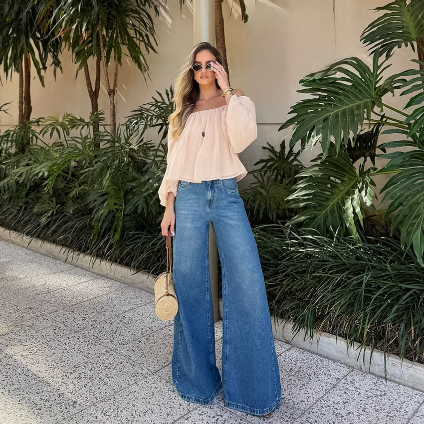One Shoulder Chiffon Top | Tajstylo