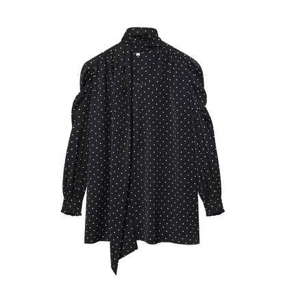 Polka Dot Tie-Up Scarf Dress | Tajstylo