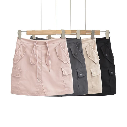 Drawstring Pocket Skirt | Tajstylo