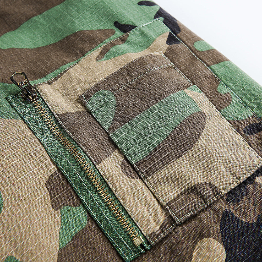 Camouflage Hooded Cotton Jacket | Tajstylo