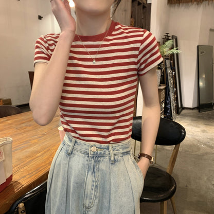 Striped Slim Fit T-Shirt | Tajstylo