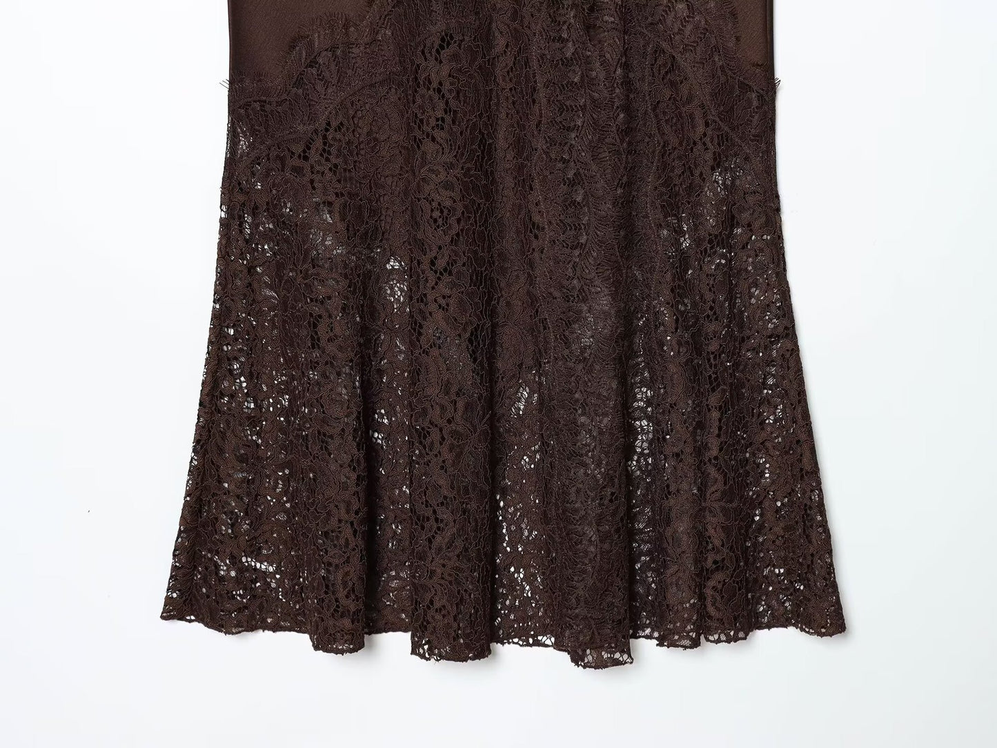 Lace Patchwork Midi Skirt | Tajstylo