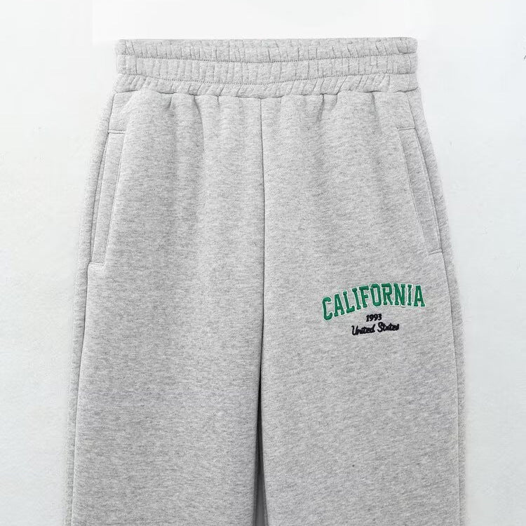 Text Embroidered Hoodie and Joggers Set | Tajstylo