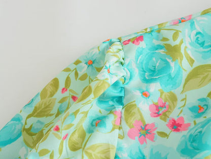 Casual Printed A-Line Dress with Long Sleeves | Tajstylo