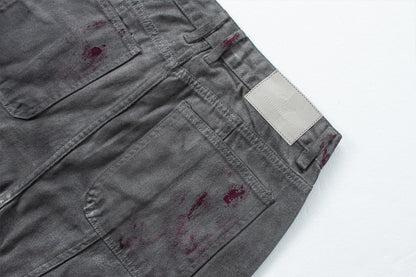 Distressed Dyed Wide Leg Jeans | Tajstylo