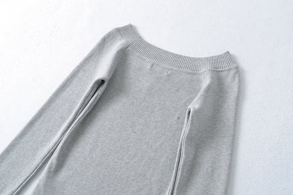 One Shoulder Slit Slanted Hem Top | Tajstylo
