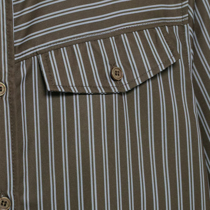 Casual Striped Poplin Shirt | Tajstylo