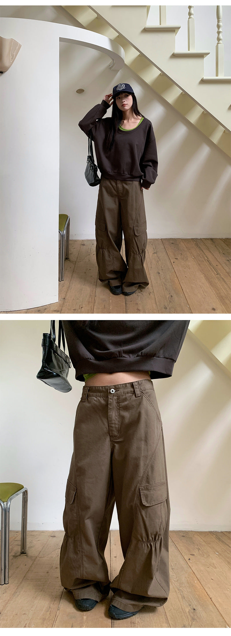 Casual Pleated Cargo Jeans | Tajstylo