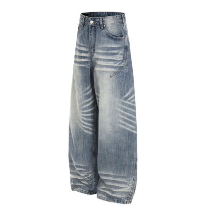 Curved Knife Denim Pants | Tajstylo