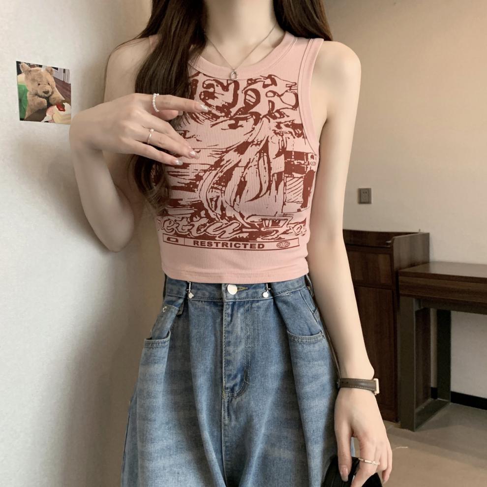 Cartoon Print Camisole Top | Tajstylo