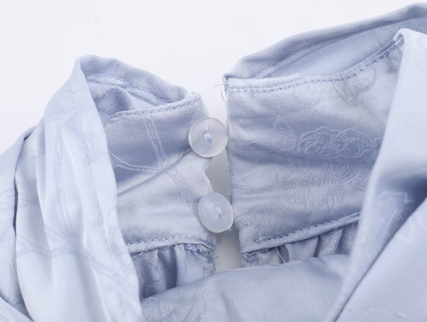 Embroidered Satin Bow Detail Blouse | Tajstylo