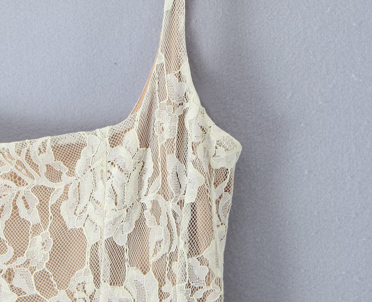Light Luxury Lace Camisole Dress | Tajstylo