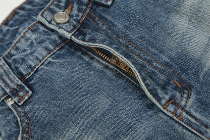 Distressed Blue Denim Jeans | Tajstylo