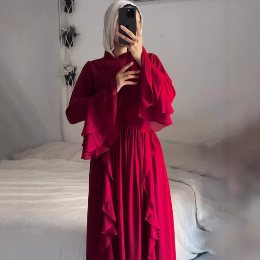 Elegant Long Chiffon Dress | Tajstylo