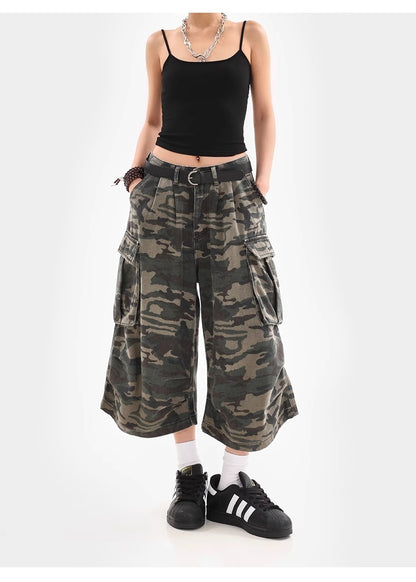 Camouflage Cargo Shorts for Women | Tajstylo