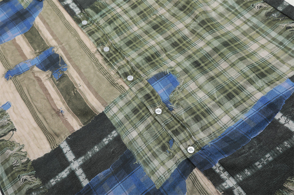 Green Plaid Long Sleeve Shirt | Tajstylo